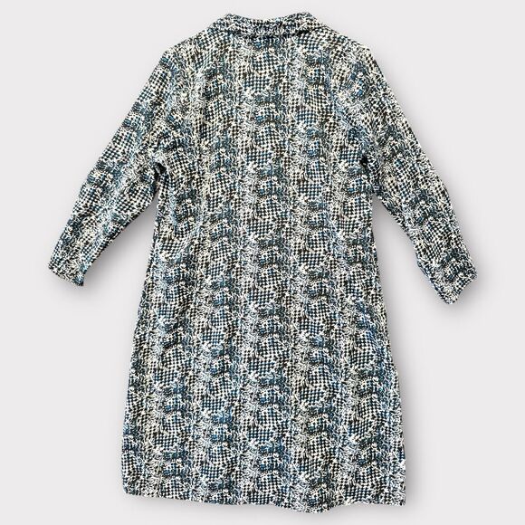 NY Collection Shirt Dress Light Weight Boho Button Down Modest Preppy Size XL - Picture 2 of 14